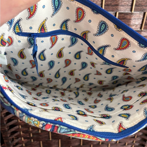Vera Bradley Colorful Marina Paisley Crossbody Bag Purse Quilted 12x9 Maximalist - Picture 7 of 14